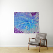 Elegant Blue Decorative Dahlia Flower Wandkleed (In Situ (horizontaal))