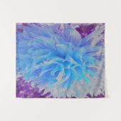 Elegant Blue Decorative Dahlia Flower Wandkleed (Voorkant (horizontaal))