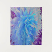 Elegant Blue Decorative Dahlia Flower Wandkleed (Voorkant)