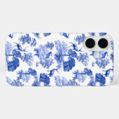 Elegant  Blue Deer Fox Country Toile Case-Mate iPhone Case (Achterkant (horizontaal))