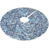 Elegant Blue Delft Woodland Animal Deer Floral Kerstboom Rok (Gekanteld)