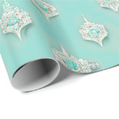 Elegant  Blue Diamond Cascade Cadeaupapier (Rol Hoek)
