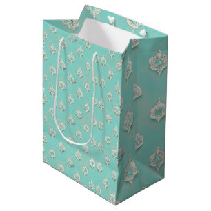 Elegant Blue Diamonds Cascade Medium Cadeauzakje