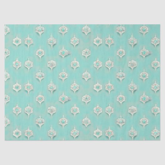 Elegant Blue Diamonds Cascade Tissuepapier (Voorkant)