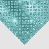 Elegant Blue Diamonds metallisch glitterpatroon Tissuepapier (Detail)