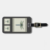 Elegant Blue Dragonfly Bagagelabel (Voorkant horizontaal)