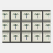 Elegant Blue Dragonfly Inpakpapier Vel (Voorkant 3)