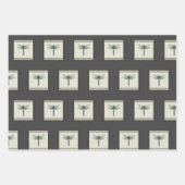 Elegant Blue Dragonfly Inpakpapier Vel (Voorkant)