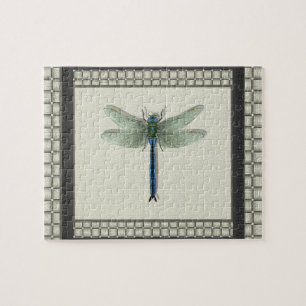 Elegant Blue Dragonfly Legpuzzel