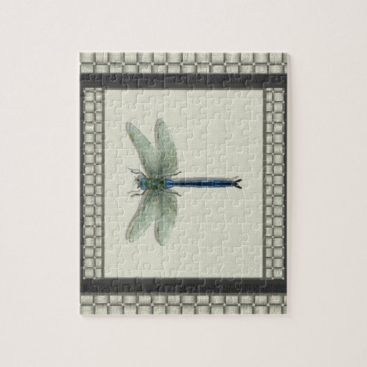 Elegant Blue Dragonfly Legpuzzel (Verticaal)