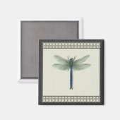Elegant Blue Dragonfly Magneet (Voorkant / Achterkant)