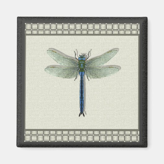 Elegant Blue Dragonfly Magneet (Voorkant)