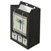 Elegant Blue Dragonfly Medium Cadeauzakje (Voorkant Gekanteld)