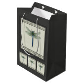 Elegant Blue Dragonfly Medium Cadeauzakje (Achterkant Gekanteld)