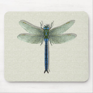 Elegant Blue Dragonfly Muismat