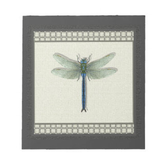 Elegant Blue Dragonfly Notitieblok