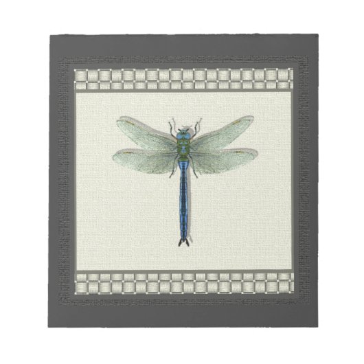 Elegant Blue Dragonfly Notitieblok (Voorkant)