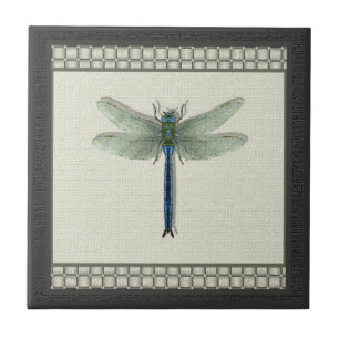 Elegant Blue Dragonfly Tegeltje