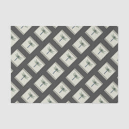 Elegant Blue Dragonfly Tissuepapier