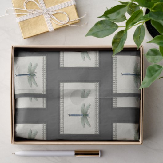Elegant Blue Dragonfly Tissuepapier (Geschenk)