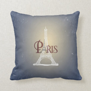 Elegant Blue Eiffel Tower Paris design Kussen