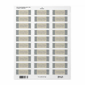 Elegant Blue en Beige Baroque Pattern Etiket (Full Sheet)