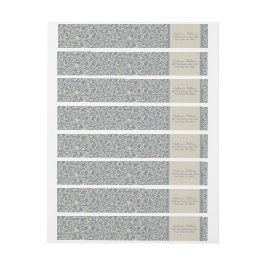 Elegant Blue en Beige Damask Pattern Wedding