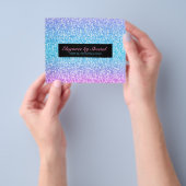 Elegant Blue en Black Glitter Flyer (Hand)