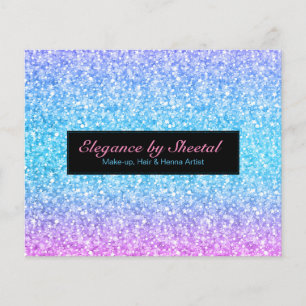 Elegant Blue en Black Glitter Flyer