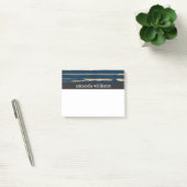 Elegant Blue en Faux Gold Foil Post-it® Notes (Kantoor)