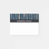 Elegant Blue en Faux Gold Foil Post-it® Notes (Voorkant)