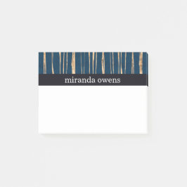 Elegant Blue en Faux Gold Foil Post-it® Notes