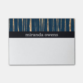 Elegant Blue en Faux Gold Foil Post-it® Notes