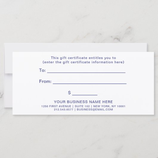 Elegant Blue en Gold Geode | Cadeaubon (Achterkant)