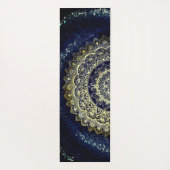 Elegant Blue en Gold Mandala Abstracte Art Yoga Yogamat (Achterkant)