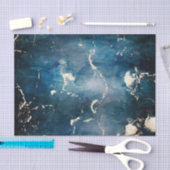 Elegant Blue en Gold Marble Tissuepapier (Craft)