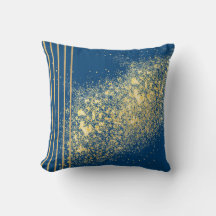 Elegant Blue en Gold Sierkussen