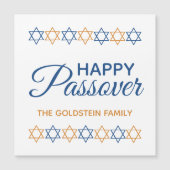 Elegant Blue en Gold Star van David Happy Passover (Voorkant)