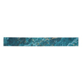 Elegant Blue en Gold Trendy Luxury Marble, effect Satijnen Lint (Voorkant)
