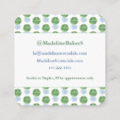 Elegant Blue en Green Boxwood Consultant roept Vierkante Visitekaartje (Achterkant)