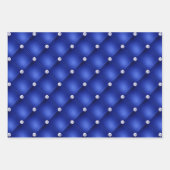 Elegant Blue en Green Diamond Tufted Patronen Inpakpapier Vel (Voorkant 2)