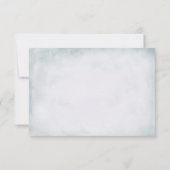  Elegant Blue en Lila Rozen RSVP Kaartje (Achterkant)