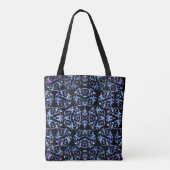 Elegant Blue en Paars Pearl Pattern Tote Bag (Achterkant)