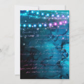 Elegant Blue en Paarse Mermaid Baubles Quinceanera Kaart (Achterkant)