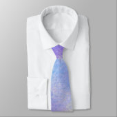 Elegant Blue en Paarse Waterverf | Necktie Stropdas (Gebonden)