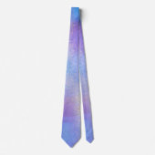 Elegant Blue en Paarse Waterverf | Necktie Stropdas (Voorkant)