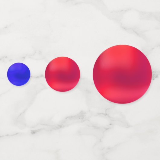 Elegant Blue en Red Table Confetti (Voorkanten)