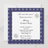Elegant Blue en Silver Winter Uitnodiging (Voorkant)