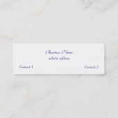 Elegant Blue en White Baroque Visitekaartje (Achterkant)