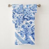 Elegant  Blue en White Chinoiserie Bad Handdoek (Insitu)